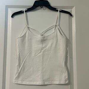 white spaghetti strap tank